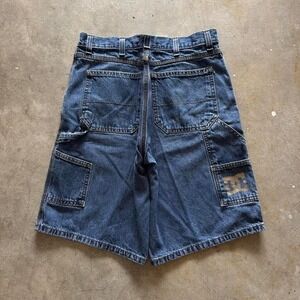 Baggy Faded Glory Carpenter JNCO DC Style Jorts Denim Jean Long Shorts -